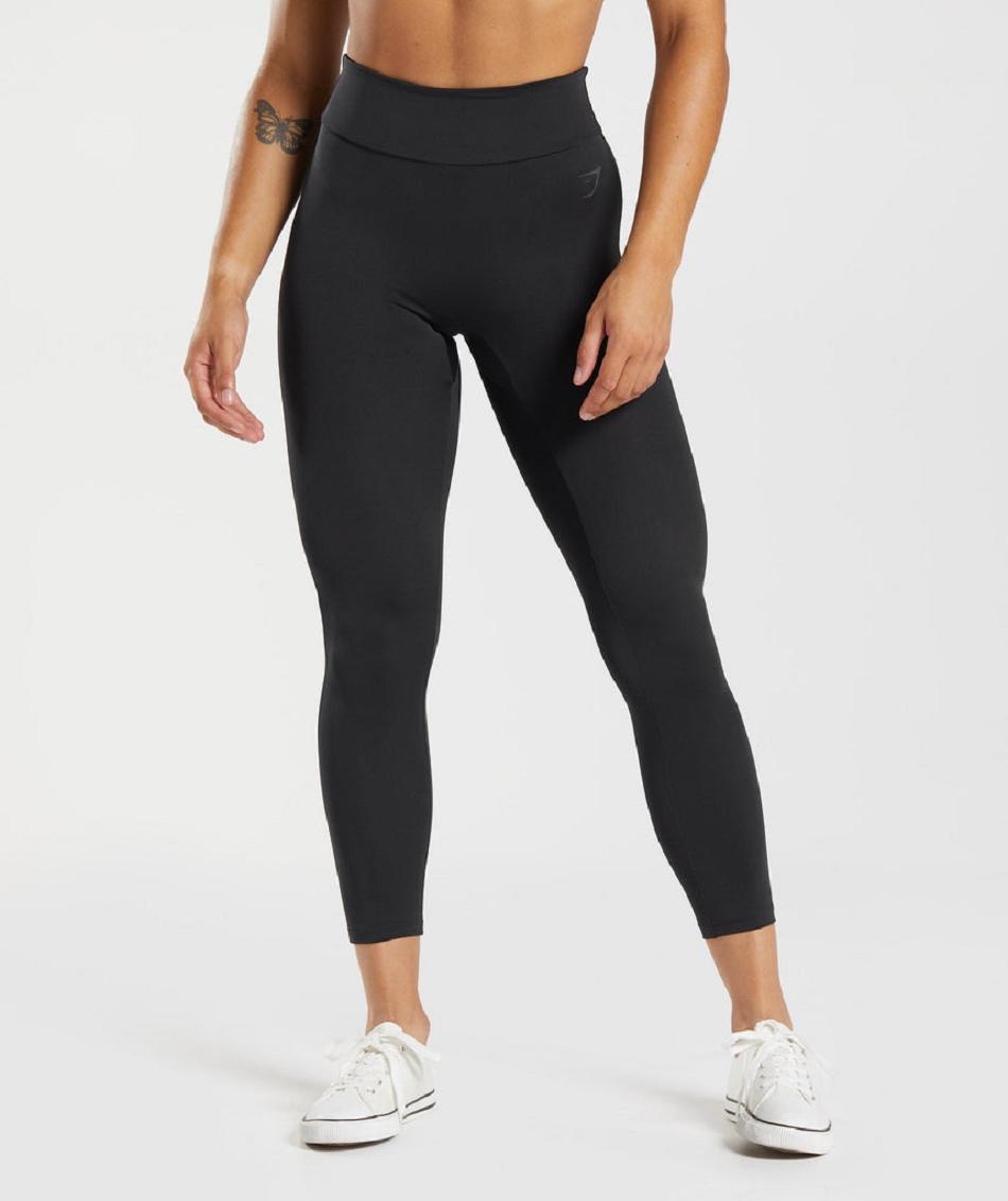 Gymshark Gs Power Original Ženske Tajice Crne | HR 4075UZG